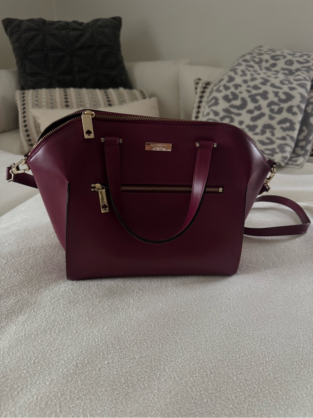 Kate Spade Burgundy Satchel Bag
